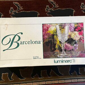 Barcelona Luminarc set of 4 Goblets, 8 1/2 oz., NIB
